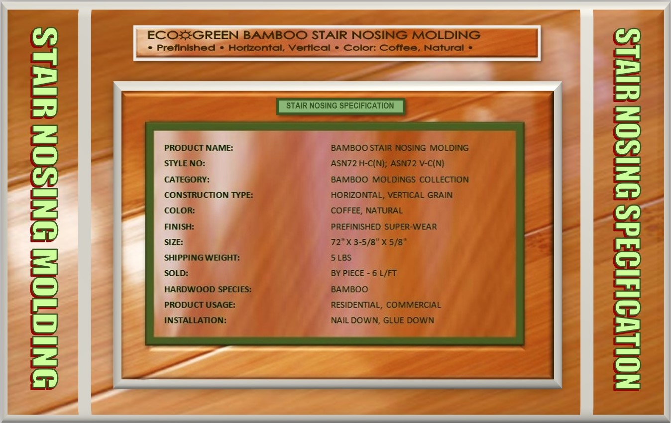 Floor Fantasy Bamboo Flooring Molding Preview - Stair Nosing Floor Fantasy Bamboo Flooring Molding Preview - Stair Nosing