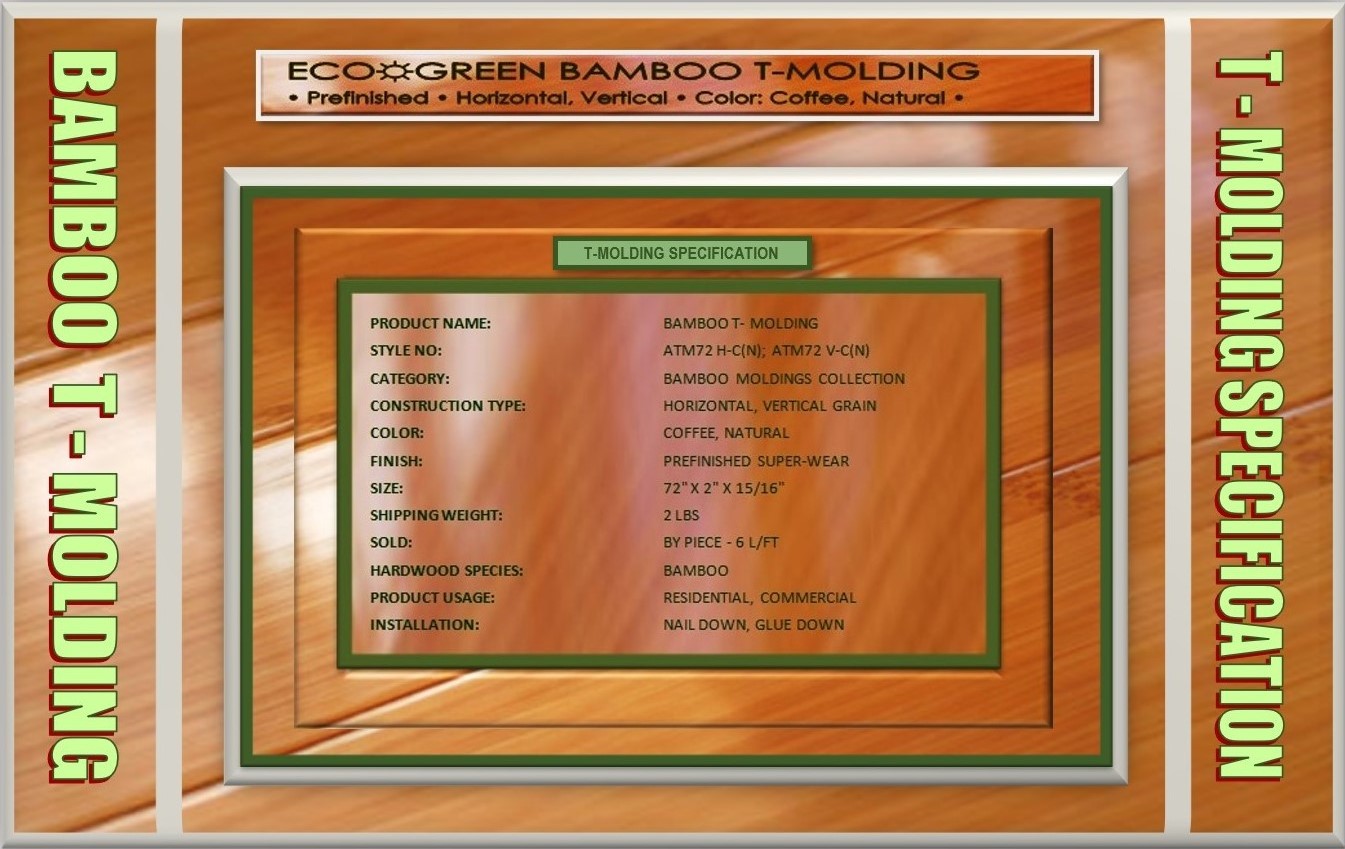 Floor Fantasy Bamboo Flooring Molding Preview - T-Molding
Floor Fantasy Bamboo Flooring Molding Preview - T-Molding