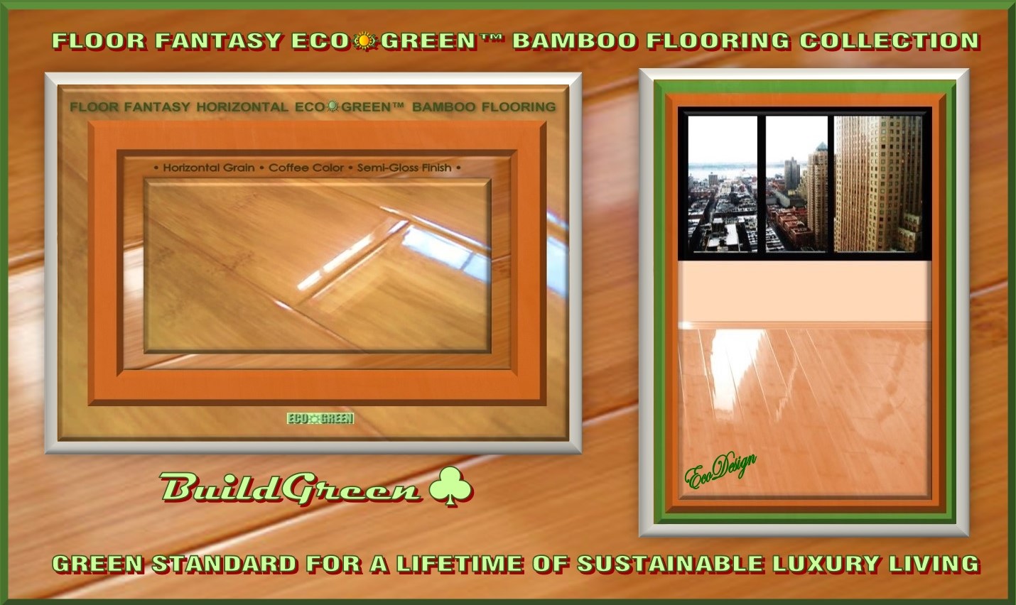 Floor Fantasy Bamboo Flooring Product Preview - Horizontal, Coffee, Semi-Gloss