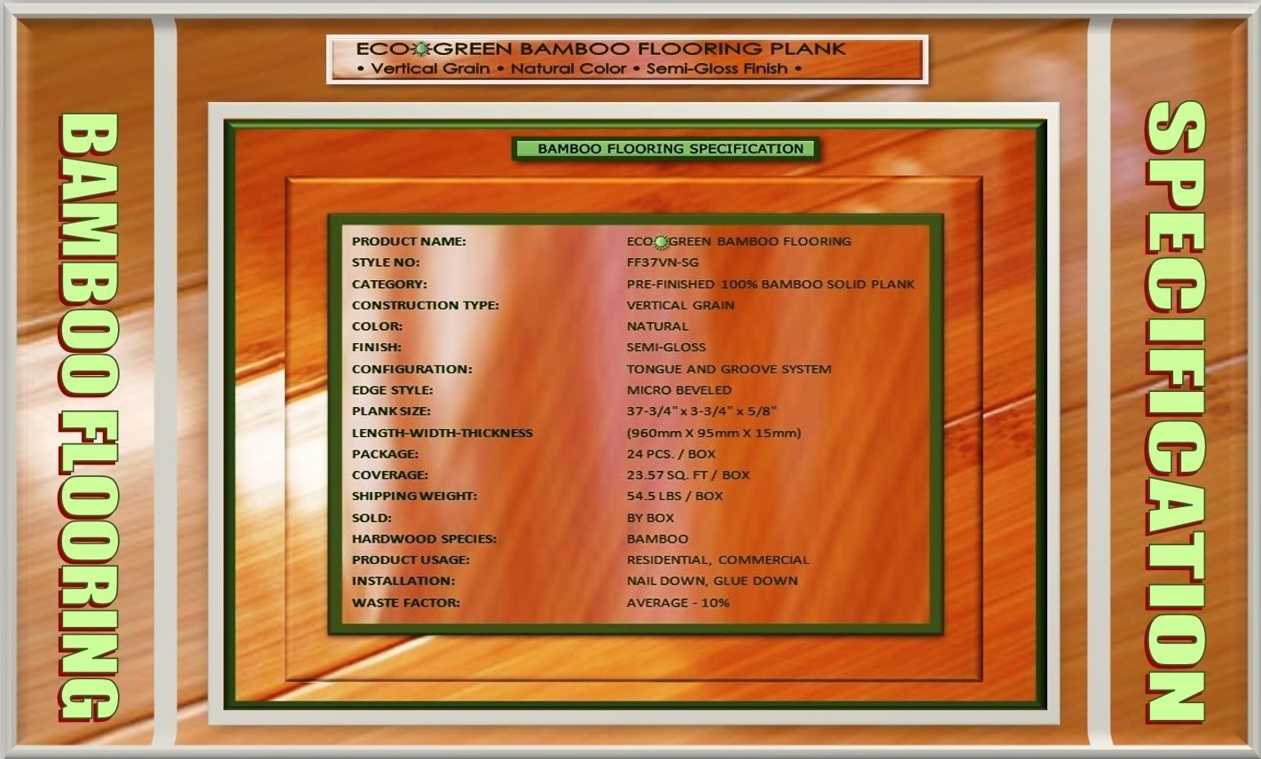 Floor Fantasy Bamboo Flooring Product Preview - Vertical, Natural, Semi-Gloss